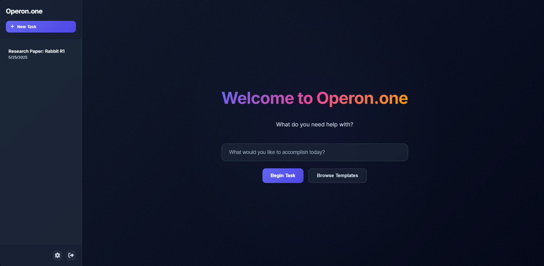 Operon.one UI Preview